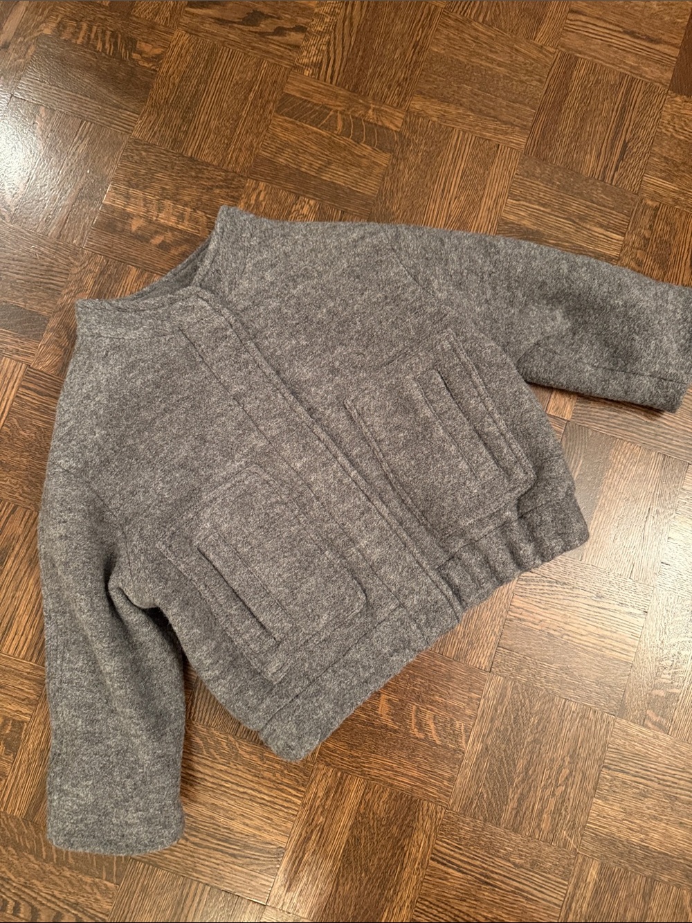 Zara kids Gray bomber jacket 💯 Wool